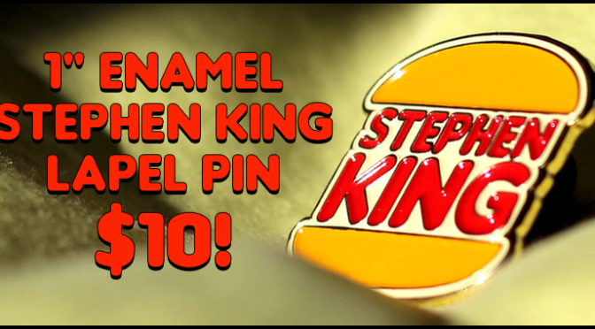 1″ STEPHEN KING enamel lapel pin!